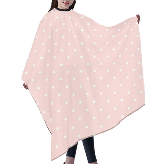 Personality  Seamless Vector Pattern With Polka Dots On Pink Background Hair Cutting Cape