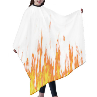 Personality  Fire Flames Isolated On White Background. Hair Cutting Cape