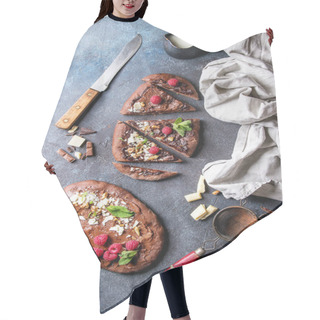 Personality  Dessert Chocolate Pizza Hair Cutting Cape