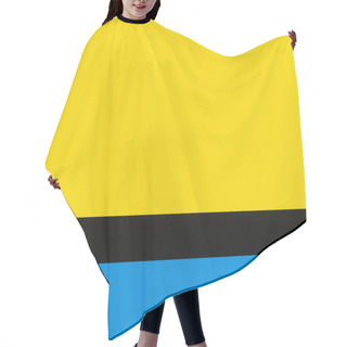 Personality  Geometric Blue, Black And Yellow Background With Copy Space Hair Cutting Cape