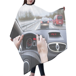 Personality  Hands On Steering Wheel Hair Cutting Cape