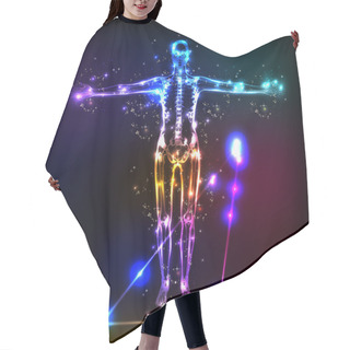 Personality  Abstract Human Body Hair Cutting Cape