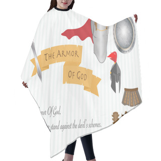 Personality  The Armor Of God Christianity Love Jesus Christ Bible Vector Illustration Hair Cutting Cape