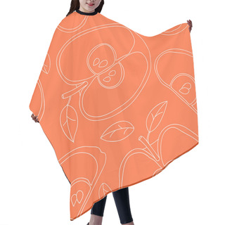 Personality  Colorful Backgound With Vector Seamless Apples Hair Cutting Cape