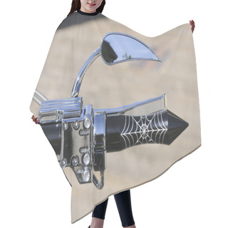 Personality  Detail Of A Motorbycle Handlebar Hair Cutting Cape