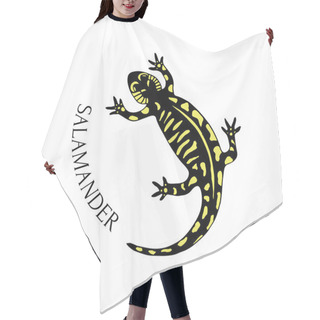 Personality  Salamander In Black And Yellow Color Hair Cutting Cape