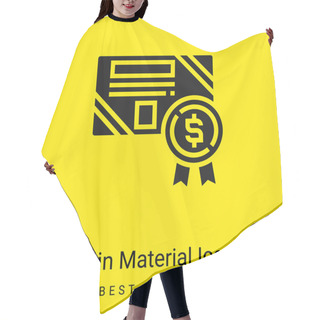 Personality  Bond Minimal Bright Yellow Material Icon Hair Cutting Cape
