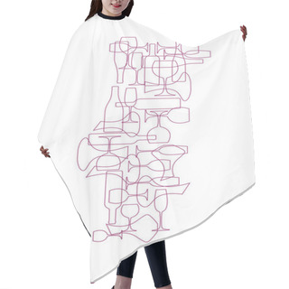 Personality  Wine Background - Stylized Maps Of Countries Winemakers. Portuga Hair Cutting Cape