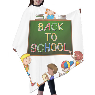 Personality  Back To School Signboard Hair Cutting Cape