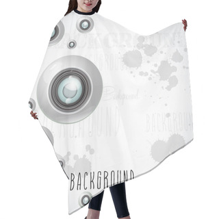 Personality  Camera Lens Background Vector Illustration Hair Cutting Cape