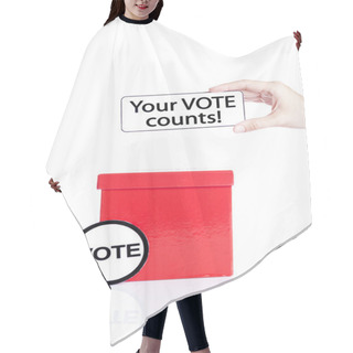 Personality  Your Vote Counts, Election Concept Hair Cutting Cape