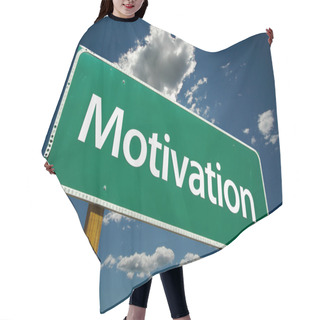 Personality  Motivation Road Sign Over Sky Hair Cutting Cape