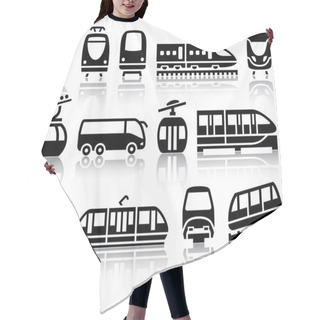 Personality  Passenger And Public Transport Black Icons Hair Cutting Cape