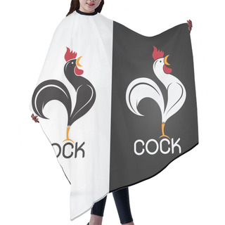 Personality  Vector Image Of A Cock Design On White Background And Black Back Hair Cutting Cape