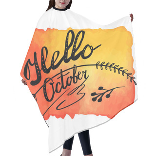 Personality  Autumn Watercolor Banner With Hand Lettering Hair Cutting Cape