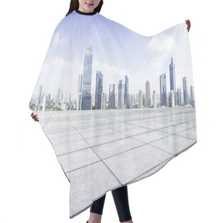 Personality  Empty Floor With Modern Skyline And Buildings Hair Cutting Cape