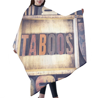 Personality  Taboos Concept Letterpress Type Hair Cutting Cape