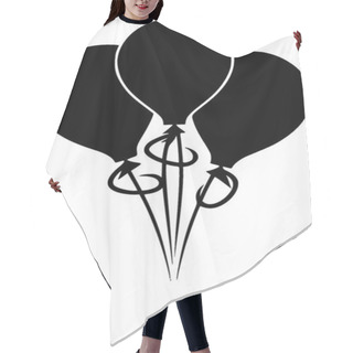 Personality  Balloons - Black And White Vector Illustration Hair Cutting Cape