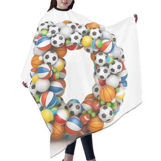 Personality  Letter D, Gaming Balls Alphabet Hair Cutting Cape