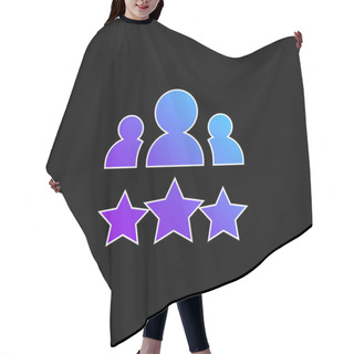 Personality  Best Employee Blue Gradient Vector Icon Hair Cutting Cape