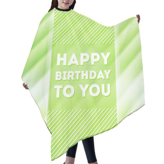 Personality  Happy Birthday Poster Vector Illustration   Hair Cutting Cape