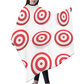 Personality  Red Bullseye Targets Set Hair Cutting Cape