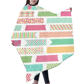 Personality  Vector Collection Of Cute Patterned Washi Tape Strips Hair Cutting Cape