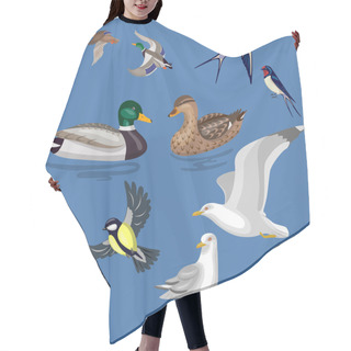 Personality  Set Of Wild Birds Hair Cutting Cape