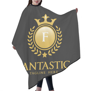 Personality  Letter F Logo - Classic Luxurious Style Logo Template Hair Cutting Cape
