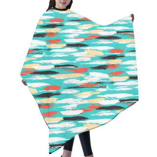 Personality  Pattern With Brushstrokes And Stripes Hair Cutting Cape