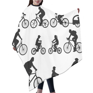 Personality  Bicyclists Silhouettes Hair Cutting Cape