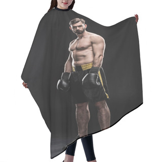 Personality  Sportsman In Boxing Gloves Hair Cutting Cape