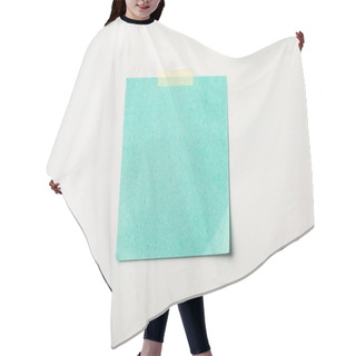 Personality  Turquoise Blank Sticker With Sticky Tape On White Background Hair Cutting Cape