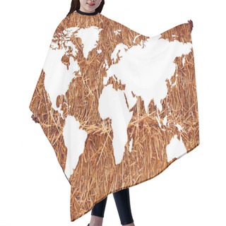 Personality  World Map White Background Hair Cutting Cape
