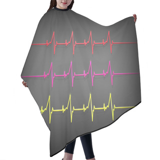 Personality  Colorful Heartbeat Medical Elements - Vector Illustration Hair Cutting Cape