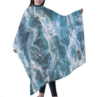 Personality  Seething Waves With Foam Backlit By The Setting Sun. Transparent. Navy Blue. Blue. Background. Pattern. Hair Cutting Cape
