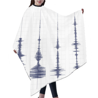 Personality  Seismogram Waves Print Hair Cutting Cape