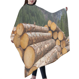 Personality  Timber Logging In Austrian Alps Hair Cutting Cape