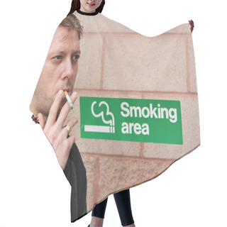 Personality  Smoking Area Hair Cutting Cape