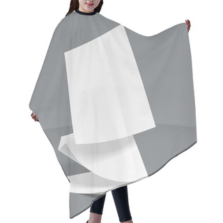 Personality  Vector Illustration Of  Realistic Paper Sheets Falling Down Hair Cutting Cape