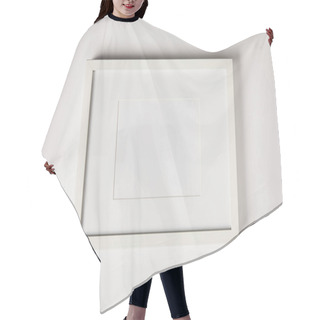 Personality  White Mock Up Frame On White Background  Hair Cutting Cape