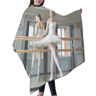 Personality  Ballerina Exercising In Class Hair Cutting Cape