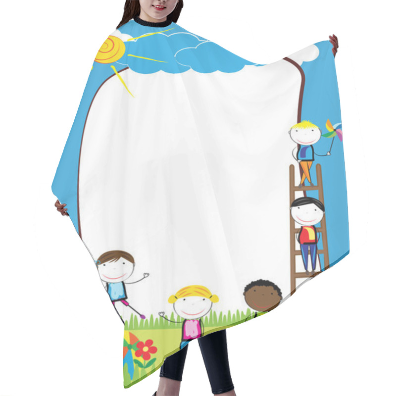 Personality  Kids Frame Hair Cutting Cape