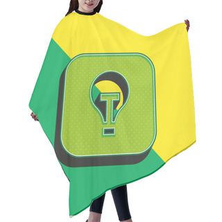 Personality  Apple Green And Yellow Modern 3d Vector Icon Logo Hair Cutting Cape