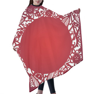 Personality  Laser Cut Vector Template Hair Cutting Cape