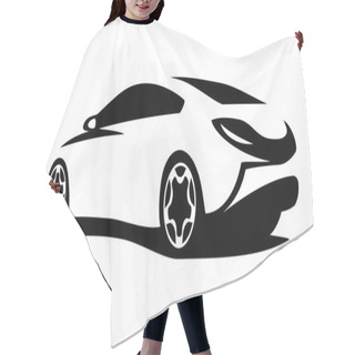 Personality  Silhouette Tuning Car Hair Cutting Cape