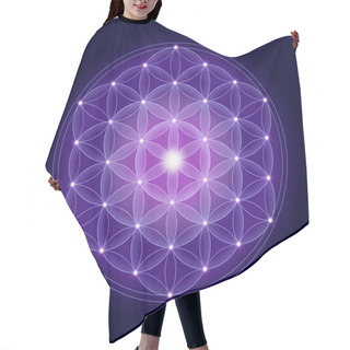 Personality  Bright Flower Of Life With Stars Hair Cutting Cape