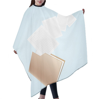 Personality  Transparent Brown Folder. Vector Illustration. Hair Cutting Cape