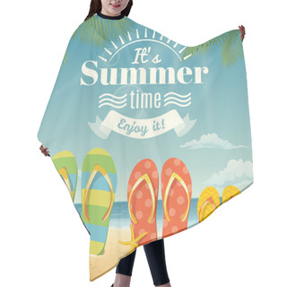 Personality  Background With Summer Elements Hair Cutting Cape