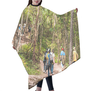 Personality  Hikers Group Walking Hair Cutting Cape
